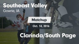 Matchup: Southeast Valley vs. Clarinda/South Page 2016
