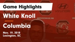 White Knoll  vs Columbia  Game Highlights - Nov. 19, 2018