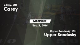 Matchup: Carey vs. Upper Sandusky  2016
