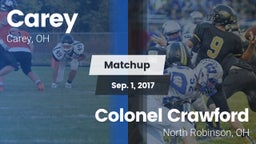 Matchup: Carey vs. Colonel Crawford  2017