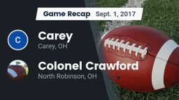 Recap: Carey  vs. Colonel Crawford  2017