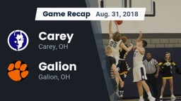 Recap: Carey  vs. Galion  2018