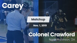 Matchup: Carey vs. Colonel Crawford  2019