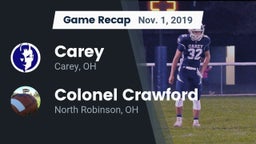 Recap: Carey  vs. Colonel Crawford  2019