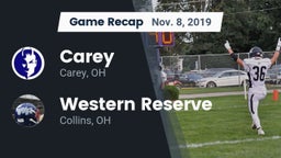 Recap: Carey  vs. Western Reserve  2019