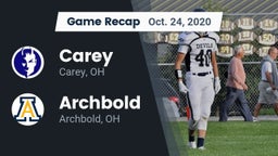 Recap: Carey  vs. Archbold  2020