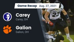 Recap: Carey  vs. Galion  2021