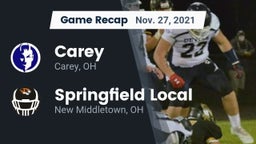 Recap: Carey  vs. Springfield Local  2021