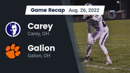 Recap: Carey  vs. Galion  2022