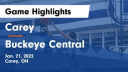 Carey  vs Buckeye Central  Game Highlights - Jan. 21, 2022