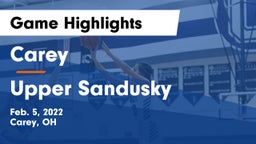 Carey  vs Upper Sandusky  Game Highlights - Feb. 5, 2022