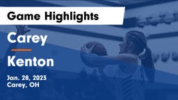 Carey  vs Kenton  Game Highlights - Jan. 28, 2023