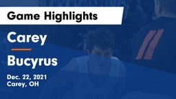 Carey  vs Bucyrus  Game Highlights - Dec. 22, 2021