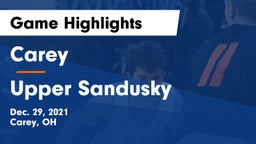 Carey  vs Upper Sandusky  Game Highlights - Dec. 29, 2021