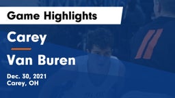 Carey  vs Van Buren  Game Highlights - Dec. 30, 2021