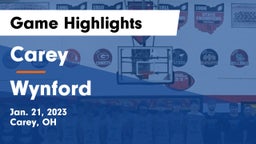 Carey  vs Wynford  Game Highlights - Jan. 21, 2023