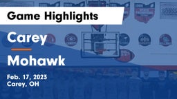 Carey  vs Mohawk  Game Highlights - Feb. 17, 2023