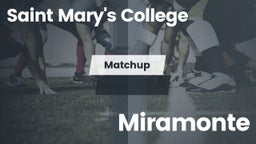 Matchup: Saint Mary's vs. Miramonte  2016