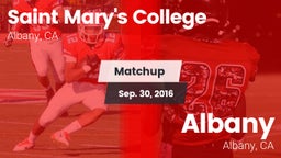 Matchup: Saint Mary's vs. Albany  2016