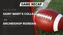 Recap: Saint Mary's College  vs. Archbishop Riordan  2016