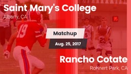Matchup: Saint Mary's vs. Rancho Cotate  2017