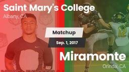 Matchup: Saint Mary's vs. Miramonte  2017