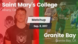 Matchup: Saint Mary's vs. Granite Bay  2017