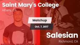 Matchup: Saint Mary's vs. Salesian  2017