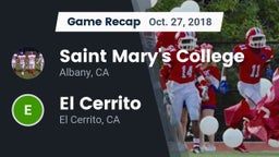 Recap: Saint Mary's College  vs. El Cerrito  2018