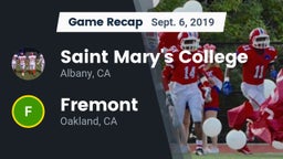 Recap: Saint Mary's College  vs. Fremont  2019