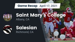Recap: Saint Mary's College  vs. Salesian  2021