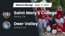 Recap: Saint Mary's College  vs. Deer Valley  2021