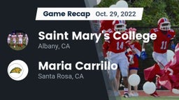 Recap: Saint Mary's College  vs. Maria Carrillo  2022