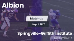 Matchup: Albion vs. Springville-Griffith Institute  2017