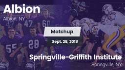 Matchup: Albion vs. Springville-Griffith Institute  2018