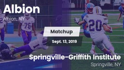Matchup: Albion vs. Springville-Griffith Institute  2019