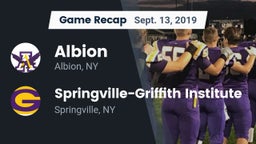 Recap: Albion  vs. Springville-Griffith Institute  2019