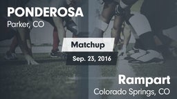 Matchup: Ponderosa High vs. Rampart  2016