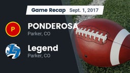 Recap: PONDEROSA  vs. Legend  2017