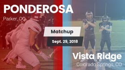 Matchup: Ponderosa High vs. Vista Ridge  2018