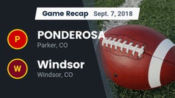 Recap: PONDEROSA  vs. Windsor  2018