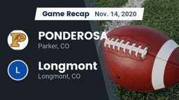 Recap: PONDEROSA  vs. Longmont  2020