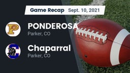Recap: PONDEROSA  vs. Chaparral  2021