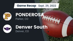 Recap: PONDEROSA  vs. Denver South  2022
