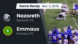 Recap: Nazareth  vs. Emmaus  2018
