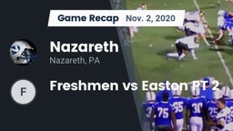 Recap: Nazareth  vs. Freshmen vs Easton PT 2 2020
