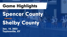 Spencer County  vs Shelby County  Game Highlights - Jan. 14, 2022