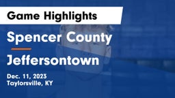 Spencer County  vs Jeffersontown  Game Highlights - Dec. 11, 2023