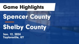 Spencer County  vs Shelby County  Game Highlights - Jan. 12, 2024
