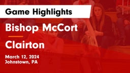 Bishop McCort  vs Clairton  Game Highlights - March 12, 2024